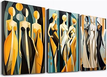 Amazon.co.jp: SHYAMIC アートパネル 抽象 3枚セット飾り絵 抽象画, 3